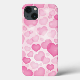 Etui iPhone 13 Arrière - plan avec des coeurs