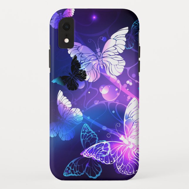 Coques Case-Mate iPhone Arrière - plan avec papillons de nuit (Dos)