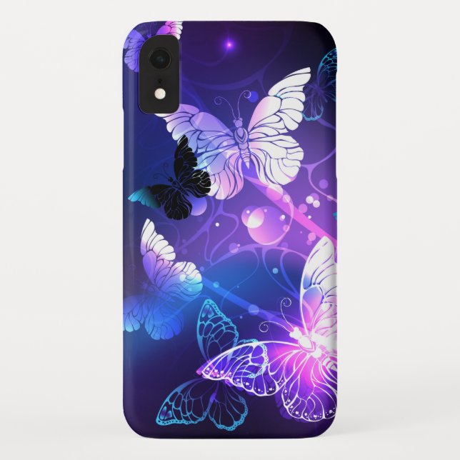Coques Case-Mate iPhone Arrière - plan avec papillons de nuit (Dos)