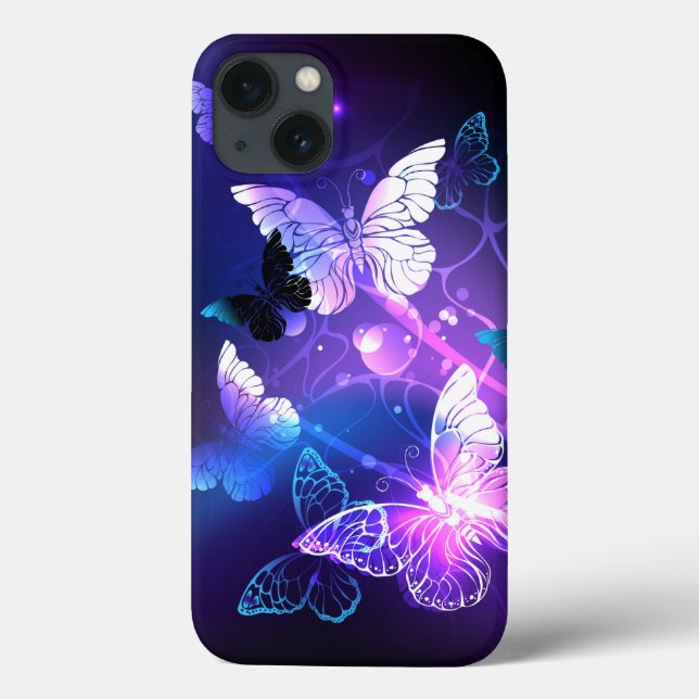 Coques Case-Mate iPhone Arrière - plan avec papillons de nuit (Verso)