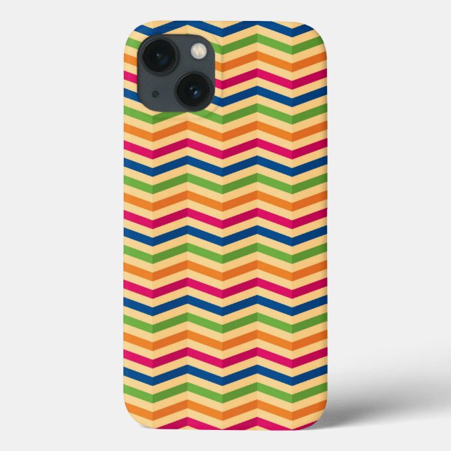 Coques Case-Mate iPhone Arrière - plan avec rayures dans rétro (Verso)