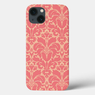 iPhone 13 Coque Arrière - plan baroque de damassé de style