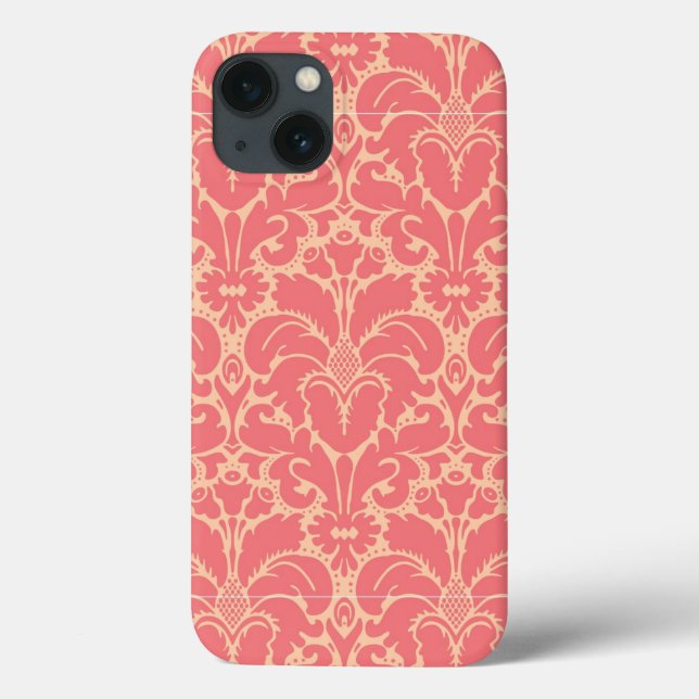 Coques Case-Mate iPhone Arrière - plan baroque de damassé de style (Verso)