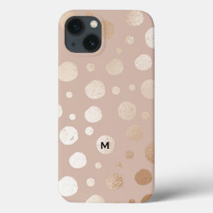 Case-Mate iPhone Case Arrière - plan beige chatoyant cercles motif