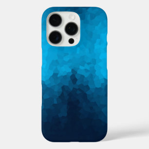 Coque iPhone 16 Pro Arrière - plan bleu cristallisé Abstrait