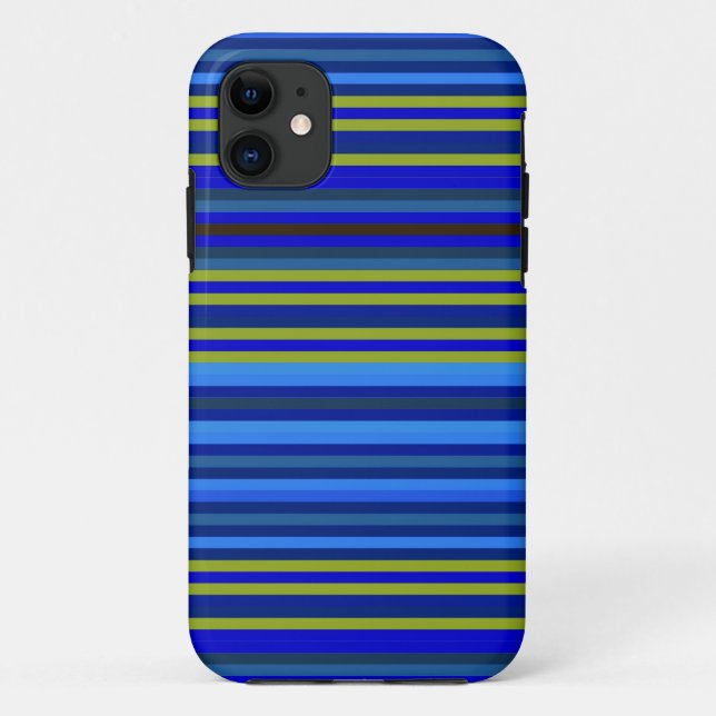 Coques Case-Mate iPhone Arrière - plan bleu cyan jaune rayures (Dos)