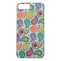 Arrière - plan bleu doux Paisley Vintage multicolo