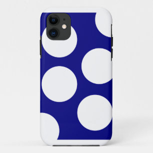 Case-Mate iPhone Case Arrière - plan Bleu & Grands Cercles Blancs Pointe