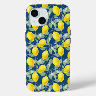 Coque Case-Mate iPhone Arrière - plan BLEU LEMON FRUITS