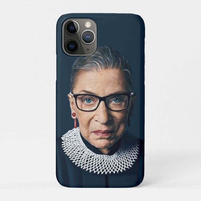 Coques Case-Mate iPhone Arrière - plan bleu Ruth Bader Ginsburg (Dos)