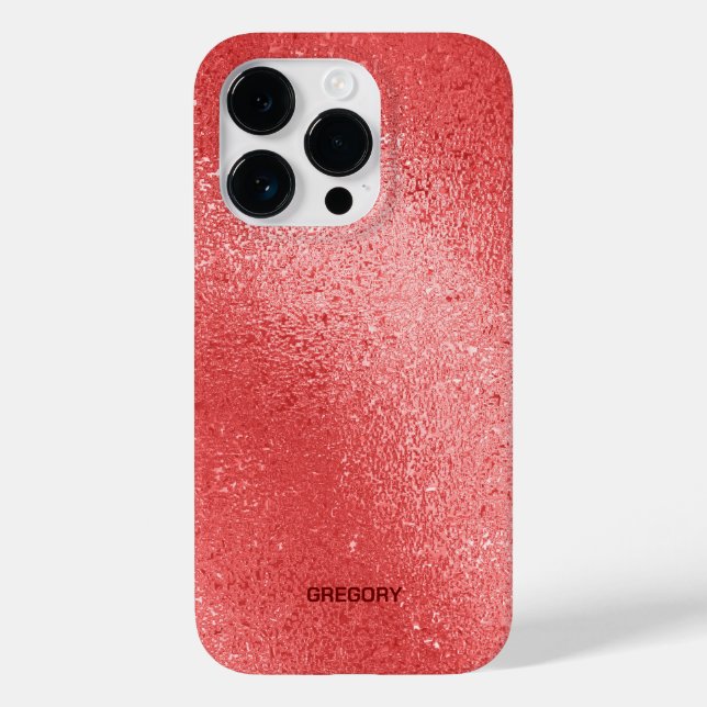 Coques Case-Mate iPhone Arrière - plan chatoyant rouge irisé (Verso)