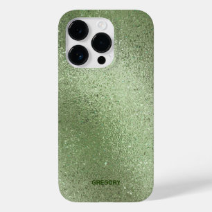 Coque Case-Mate iPhone Arrière - plan chatoyant vert clair et irisé