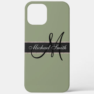 Case-Mate iPhone Case Arrière - plan couleur de l'artiste monogramme
