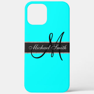 Case-Mate iPhone Case Arrière - plan couleur Monogram Aqua