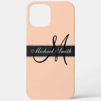 Case-Mate iPhone Case Arrière - plan couleur monogramme Apricot