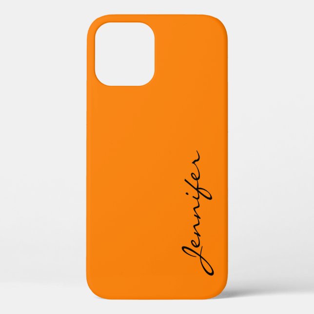 Coques Case-Mate iPhone Arrière - plan couleur orange (Verso)
