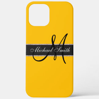 Case-Mate iPhone Case Arrière - plan couleur orange monogramme