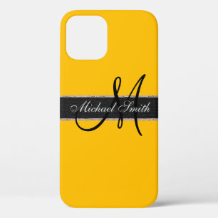 Case-Mate iPhone Case Arrière - plan couleur orange monogramme