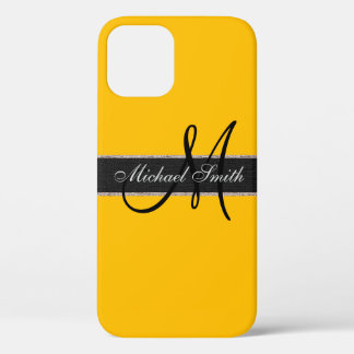 Case-Mate iPhone Case Arrière - plan couleur orange monogramme