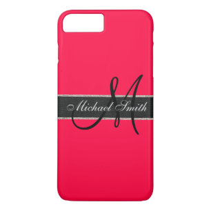 Coque Case-Mate iPhone Arrière - plan couleur rose américain Monogramme