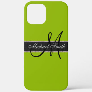 Case-Mate iPhone Case Arrière - plan couleur vert pomme Monogram