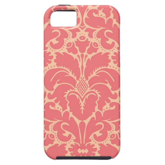 Coques Case-Mate iPhone arrière - plan damassé de style baroque (Dos)