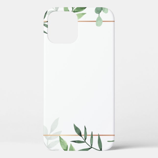 Coques Case-Mate iPhone Arrière - plan d'aquarelle feuille du cadre (Verso)