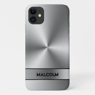 Case-Mate iPhone Case Arrière - plan d'argent métallique