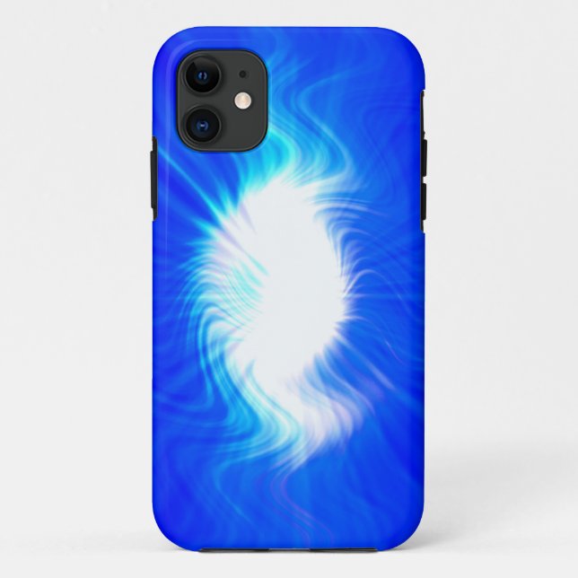 Coques Case-Mate iPhone Arrière - plan d'art Abstrait Blue Fire (Dos)