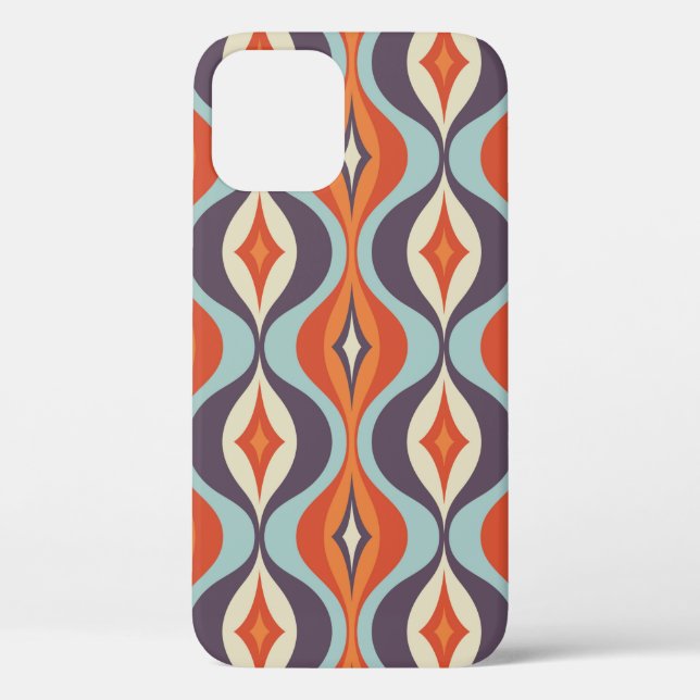 Coques Case-Mate iPhone Arrière - plan d'art moderne du milieu du siècle.  (Verso)