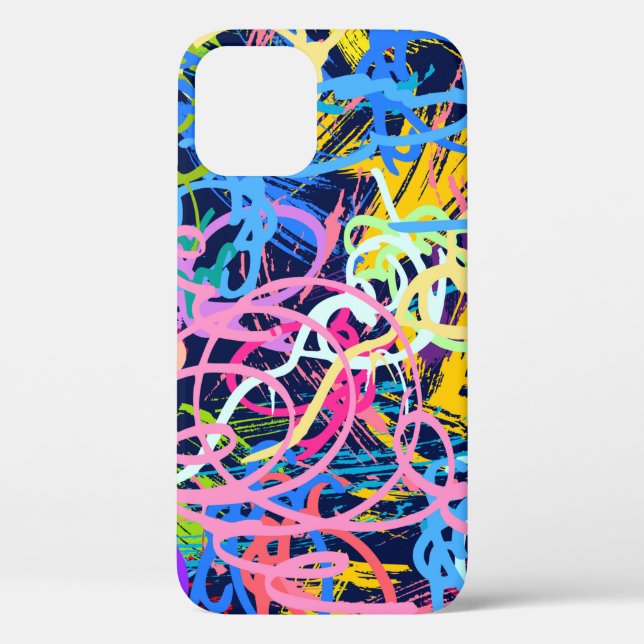 Coques Case-Mate iPhone Arrière - plan de beaux-arts. Motif sans faille av (Verso)