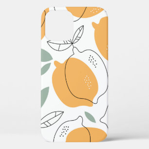 Case-Mate iPhone Case Arrière - plan de citrons dessiné à la main. Motif