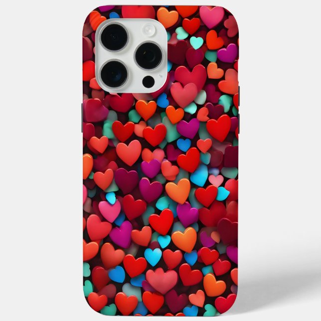Coques Case-Mate iPhone Arrière - plan de coeur rouge romance vidéo nouvel (Verso)