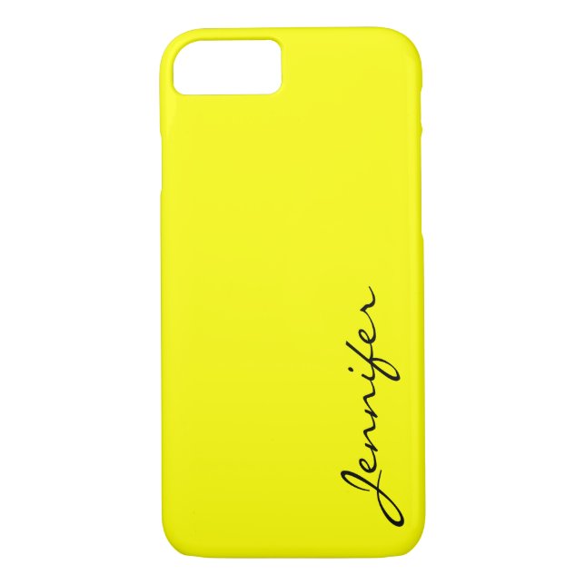 Coques Case-Mate iPhone Arrière - plan de couleur jaune (Dos)
