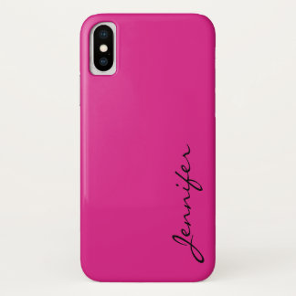 Coque iPhone X arrière - plan de couleur rose