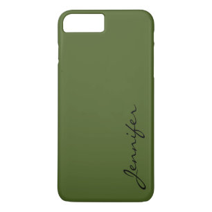 Coques Pour iPhone Arrière - plan de couleur vert mousse foncée