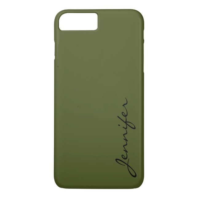 Coques Case-Mate iPhone Arrière - plan de couleur verte de l'armée (Dos)