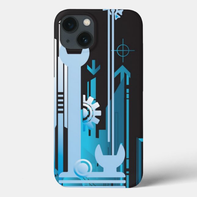 Coques Case-Mate iPhone Arrière - plan de demi-teinte technique 3 (Verso)