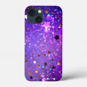 Case-Mate iPhone Case Arrière - plan de feuille violet avec étoiles