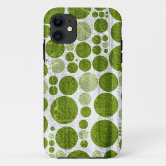 Coque Case-Mate Pour iPhone Arrière - plan de grunge sans couture pois verts 2