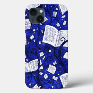 Case-Mate iPhone Case Arrière - plan de livres bleus