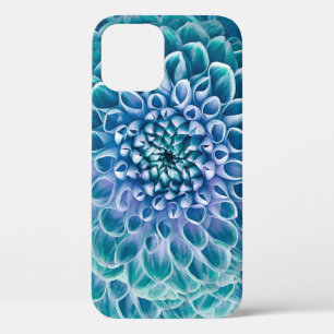Case-Mate iPhone Case Arrière - plan de macro à fleurs turquoise Dahlia