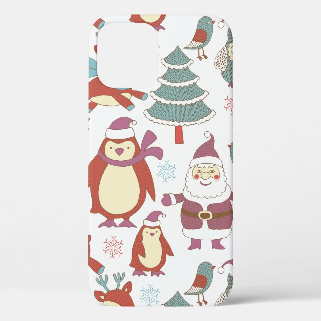 Coques Case-Mate iPhone Arrière - plan de Noël (Verso)
