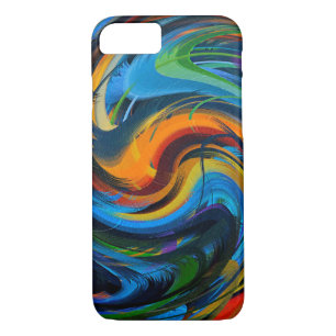 Coque iPhone 7 Arrière - plan de peinture colorée Abstrait Art Sw