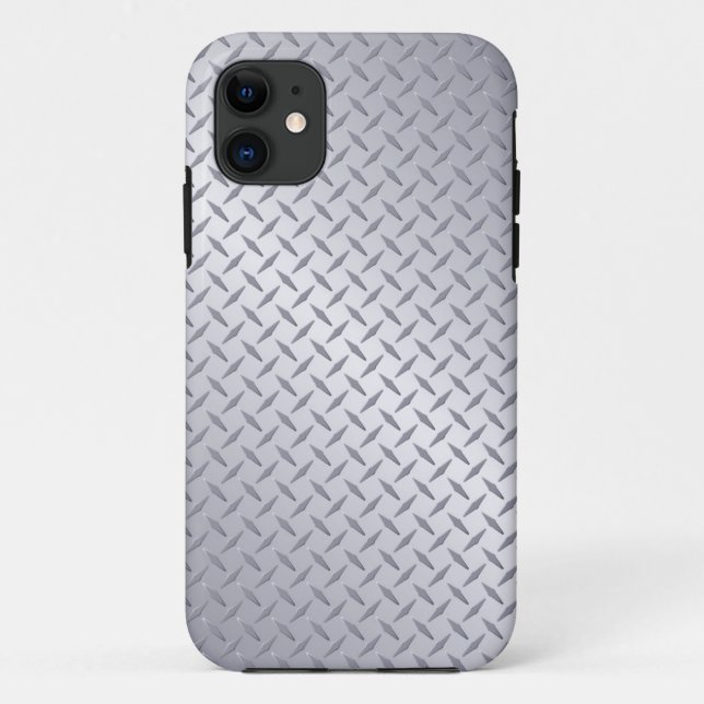Coques Case-Mate iPhone Arrière - plan de plaque diamant en acier brillant (Dos)