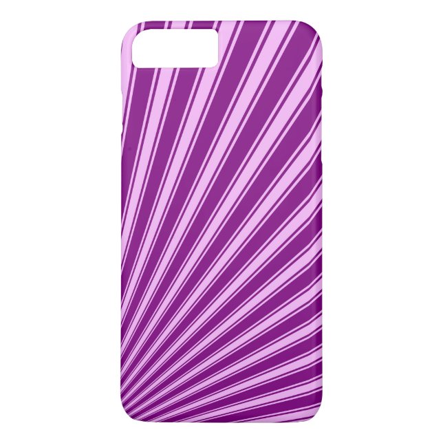 Coques Case-Mate iPhone Arrière - plan de rayons solaires violets funky (Dos)