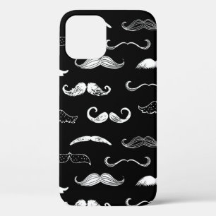 Case-Mate iPhone Case Arrière - plan de répétition noir et blanc Moustac