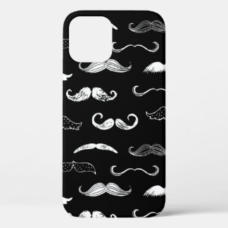 Case-Mate iPhone Case Arrière - plan de répétition noir et blanc Moustac