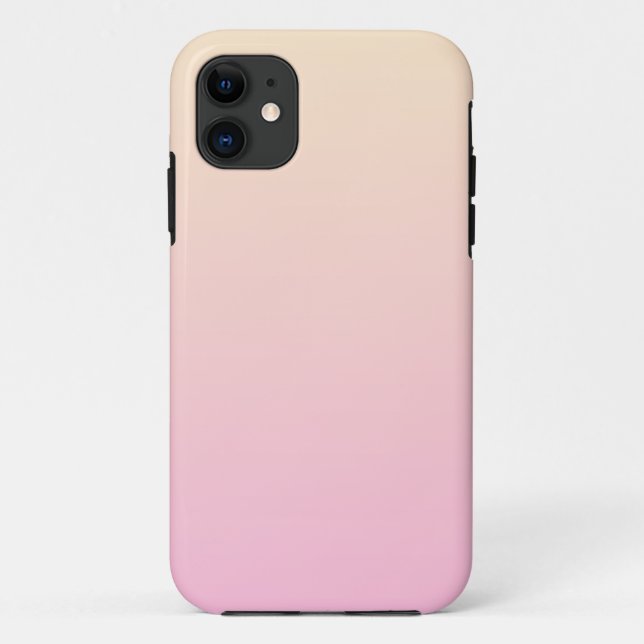 Coques Case-Mate iPhone Arrière - plan dégradé rose pâle et jaune (Dos)