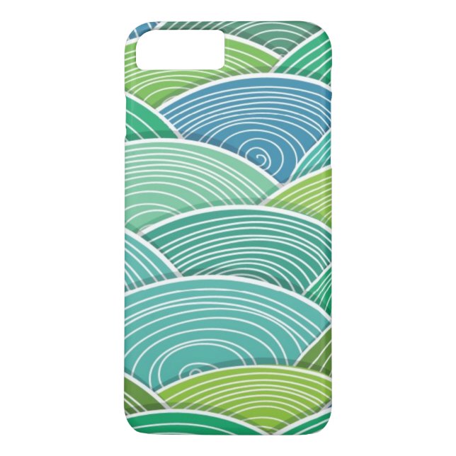 Coques Case-Mate iPhone Arrière - plan des vagues vertes abstraites (Dos)